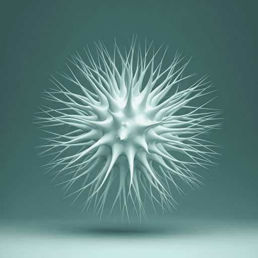 Abstract white 3D neural network visualization